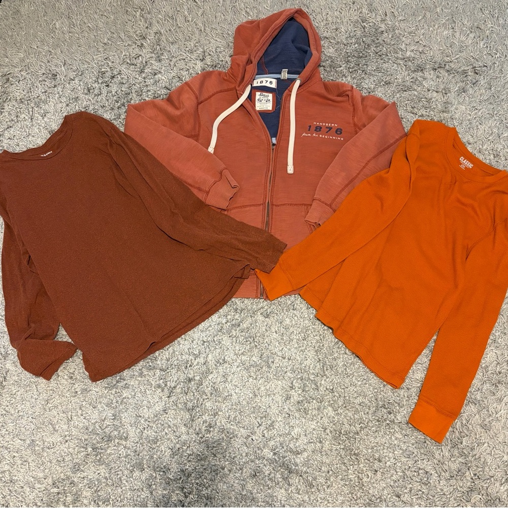 Old Navy Red and Orange Sweatshirts & Hoodie Set